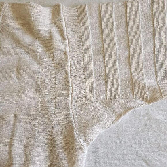 Good Morning Beautiful People Uniqlo Tunic Womens L Ivory Textured LS Neutral - Picture 11 of 14